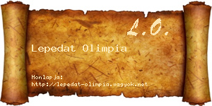Lepedat Olimpia névjegykártya